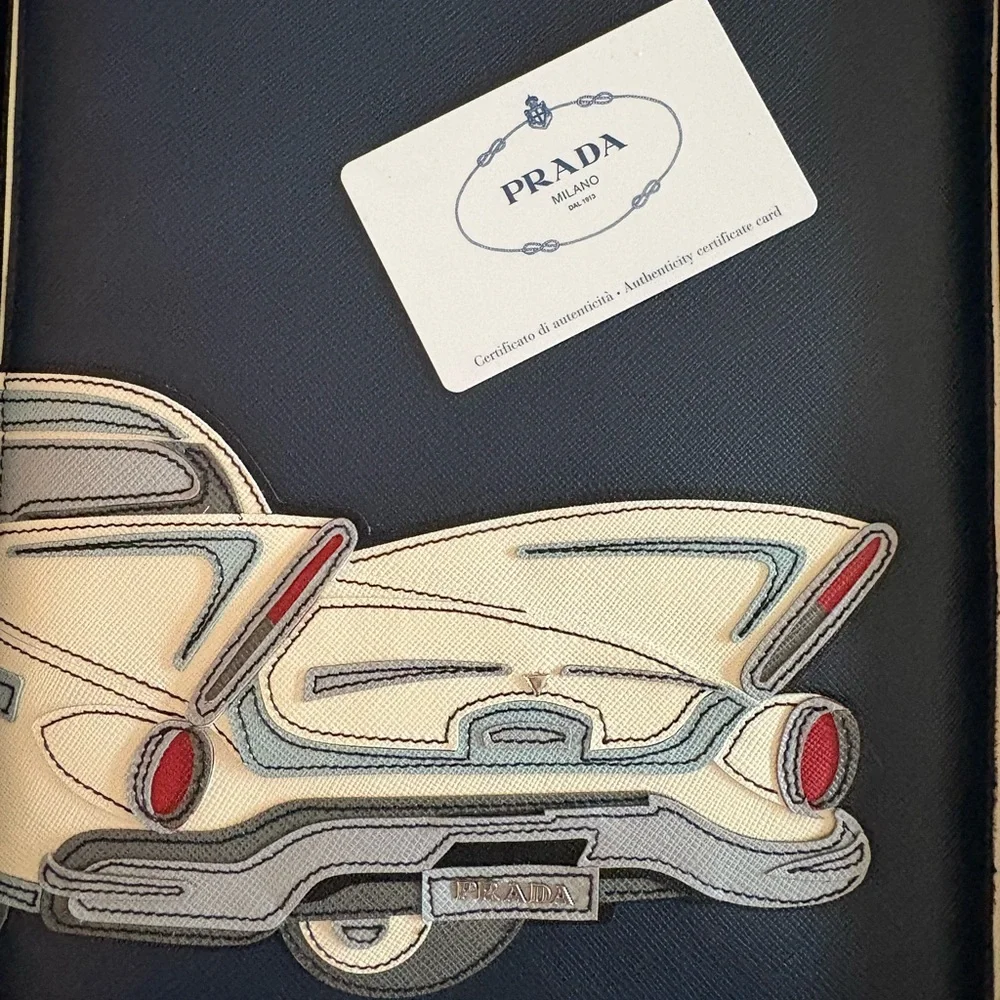 Prada Navy and Cream Tablet Case